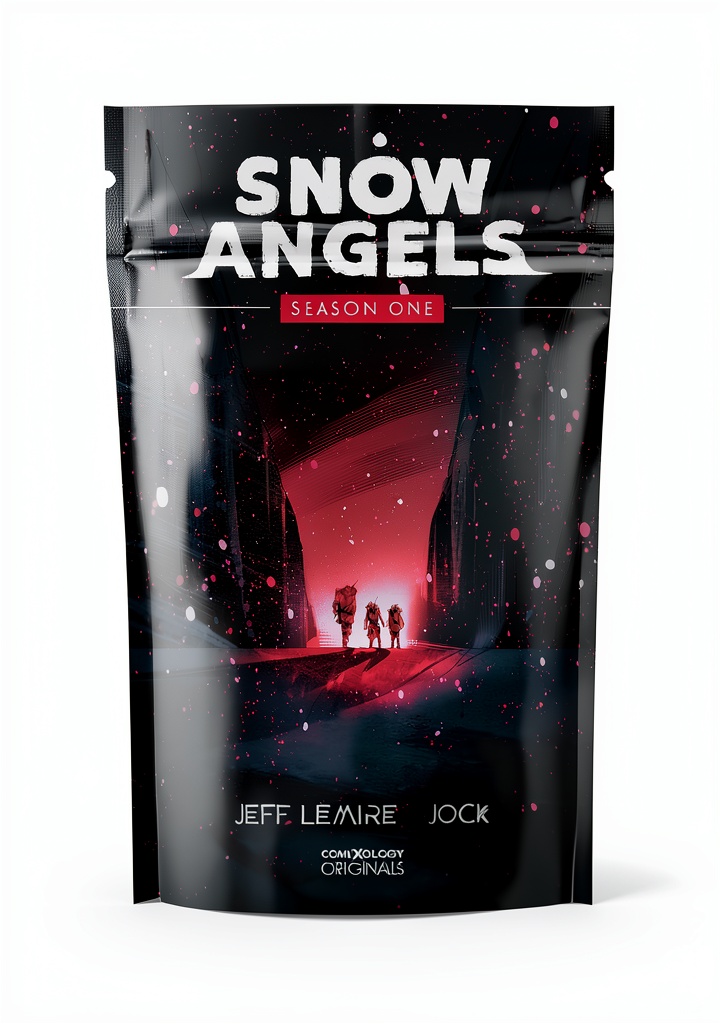 Snow Angels graphic novel cover showcasing sci-fi art and characters